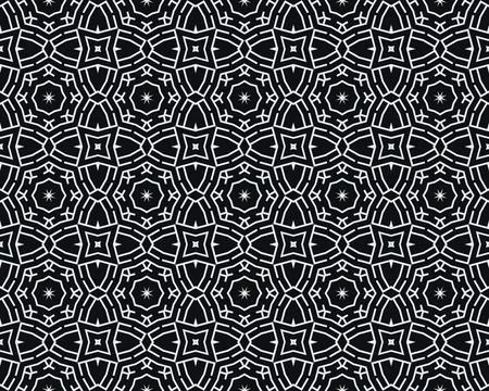 Oriental ethnic seamless repeatable pattern traditional geometric lines stripes Stockillustratie