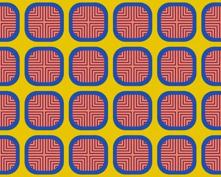 Oriental ethnic seamless repeatable pattern traditional geometric lines stripes Stock Illustration