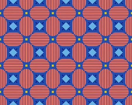 Oriental ethnic seamless repeatable pattern traditional geometric lines stripes イラスト素材