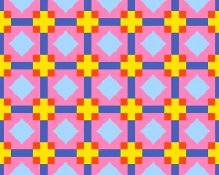 Oriental ethnic seamless repeatable pattern traditional geometric lines stripes 库存插图