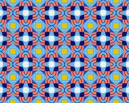 Oriental ethnic seamless repeatable pattern traditional geometric lines stripes 스톡 일러스트