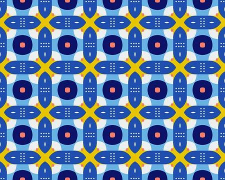 Oriental ethnic seamless repeatable pattern traditional geometric lines stripes Illustrazione stock