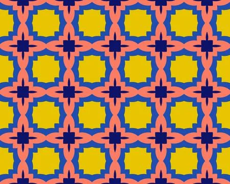 Oriental ethnic seamless repeatable pattern traditional geometric lines stripes 库存插图