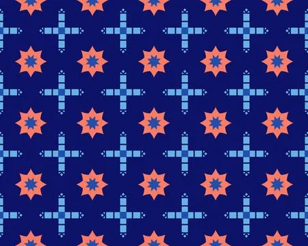 Oriental ethnic seamless repeatable pattern traditional geometric lines stripes 스톡 일러스트