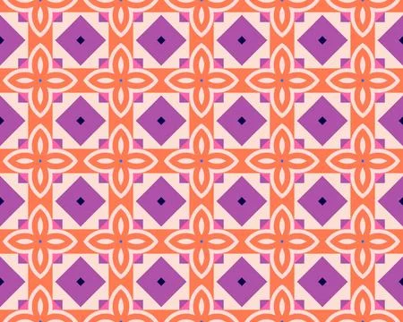 Oriental ethnic seamless repeatable pattern traditional geometric lines stripes Stock Illustration