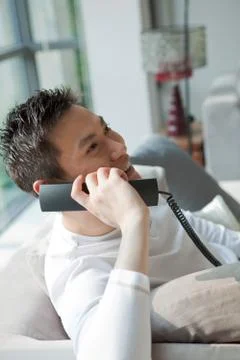 Oriental figures Vertical composition Conversation Oriental Leisure Adult male Stock Photos