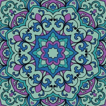 Oriental filigree pattern. Stock Illustration