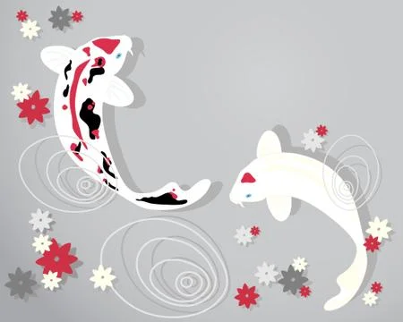 Oriental fish Illustrazione stock