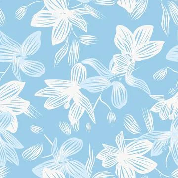 Oriental Floral Seamless Pattern Design Background イラスト素材