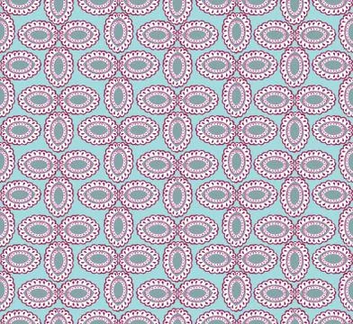 Oriental flower pattern Abstract floral ornament Swirl fabric background Stock Illustration