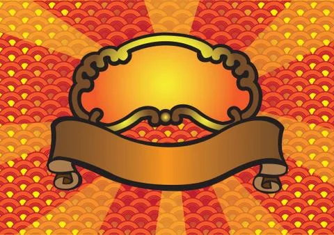 Oriental frame Stock Illustration