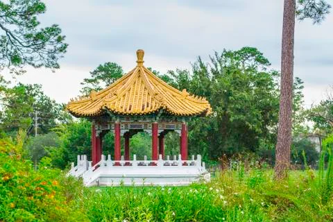 Oriental gazebo Stock Photos