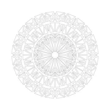 Oriental geometric circular triangle mosaic pattern background Stock Illustration