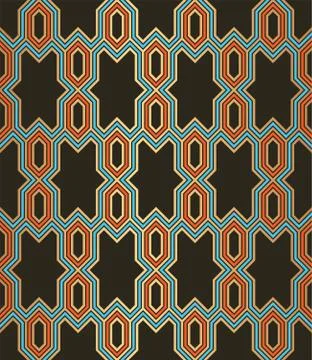 Oriental geometrical seamless pattern. Stock Illustration
