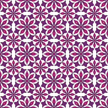 Oriental Geometrical seamless pattern. Indian floral pattern illustration. Stock Illustration
