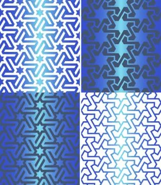 Oriental geometrical seamless patterns. Illustrazione stock