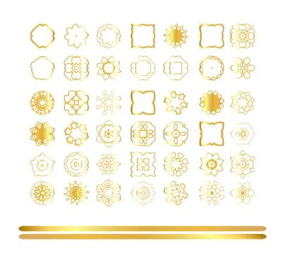 Oriental gold pattern Stock Illustration