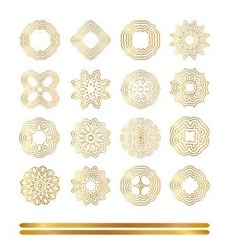 Oriental gold pattern Illustrazione stock