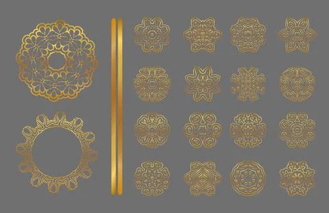 Oriental gold pattern Stockillustratie