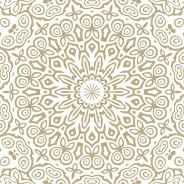 Oriental Gold Pattern - Seamless vector Illustrazione stock