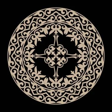 Oriental gold pattern. Vintage decorative element. Islam, Arabic, Indian, turkis Stock Illustration