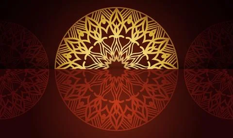 Oriental hand drawn creative abstract gradient colorful mandala art design Stock Illustration