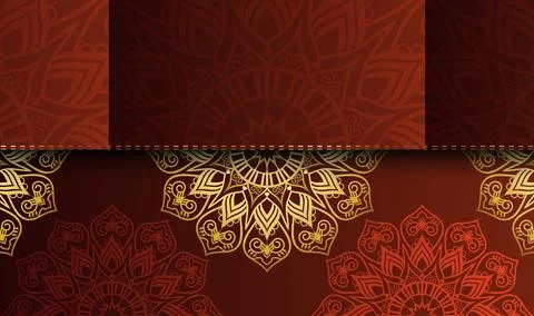 Oriental hand drawn creative gradient luxury color golden color mandala 스톡 일러스트