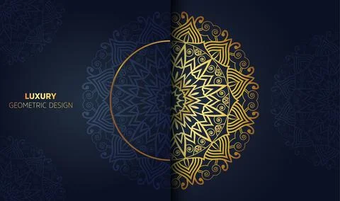Oriental hand drawn flat abstract creative luxury color mandala background Stockillustratie
