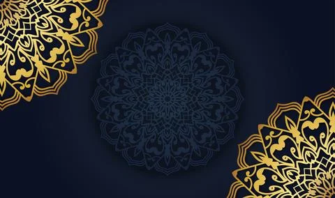 Oriental hand drawn flat luxury color mandala creative background design Иллюстрация