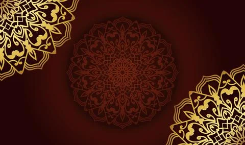 Oriental hand drawn flat new gradient luxury color mandala creative Stock Illustration