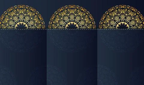 Oriental hand drawn unique creative luxury golden colors mandala background Illustrazione stock