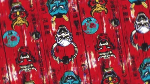 Oriental Knocker Rotation Motion Stock Footage 306460433