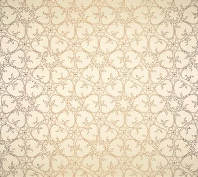 Oriental line pattern Abstract floral ornament Swirl fabric background Stock Illustration