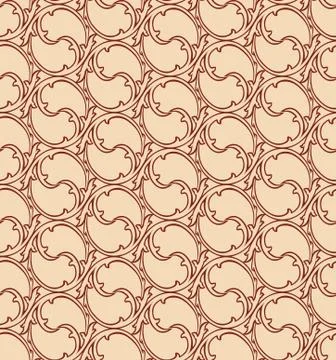 Oriental line pattern Abstract floral ornament Swirl fabric background Stock Illustration