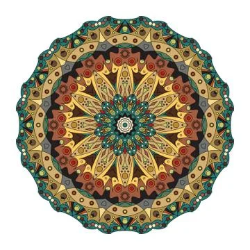 Oriental mandala. Ornamental circle pattern 스톡 일러스트