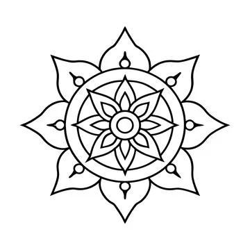 Oriental Mandala vector. Mandala Colouring book line art vector illustratio.. Illustrazione stock