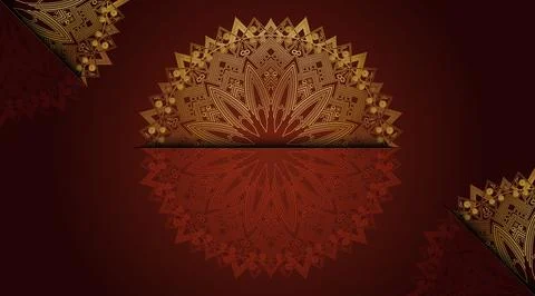 Oriental modern cool gradient luxury color mandala art background vector Stockillustratie