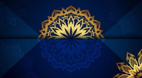 Oriental modern stylish gradient green luxury color mandala art background Stock Illustration