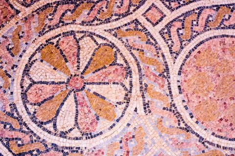 Oriental mosaic floor background Stock Photos