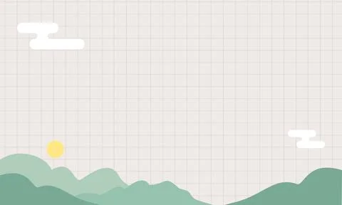 Oriental Mountain Scene Vector Template Stock Illustration