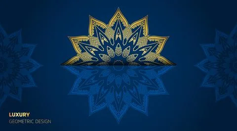 Oriental new abstract cool gradient green luxury color mandala art background Stock Illustration
