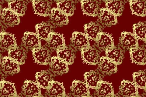 Oriental nice pattern with arabesques and floral elements. Vintage pattern with Stock Illustration