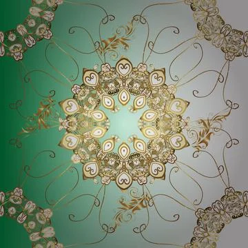 Oriental nice pattern with arabesques and floral elements. Vector. Pictures in g Illustrazione stock