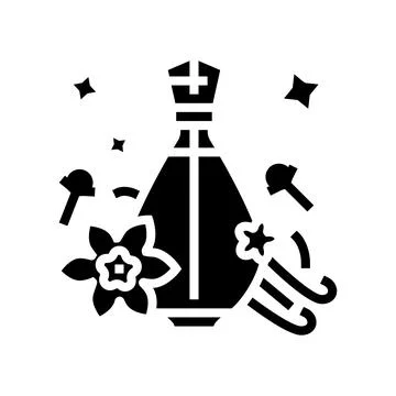 Oriental notes perfume glyph icon vector illustration Stock Illustration