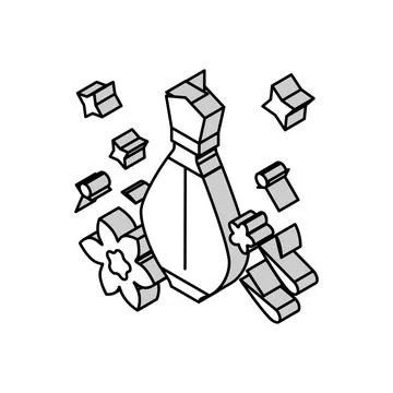 Oriental notes perfume isometric icon vector illustration Stock Illustration