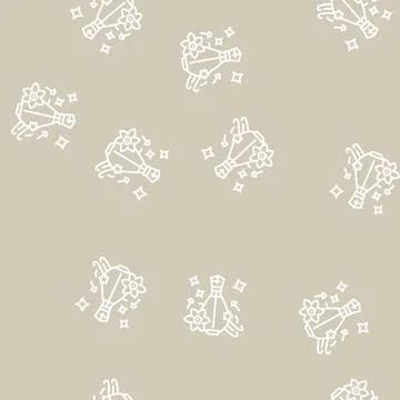 Oriental notes perfume line seamless pattern Stock-Illustration