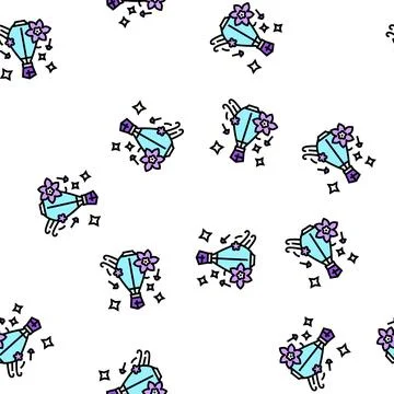 Oriental notes perfume vector seamless pattern 스톡 일러스트