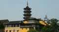 Oriental Old Buddhist Traditional Asian Pagoda Chinese Jiming Temple Nanjing Day HD Footage