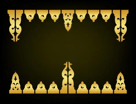 Oriental ornament decorate vector Stock Illustration