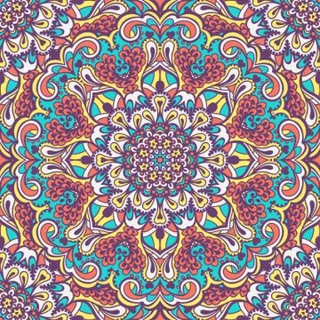 Oriental ornate seamless pattern Illustrazione stock